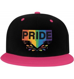 Pride Snapback Hat for Men Women Baseball Cap Trucker Flat Bill Hats Dad Caps Pink $13.09 Baseball Caps