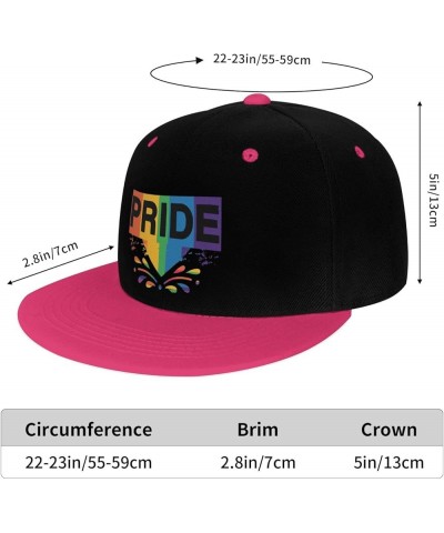 Pride Snapback Hat for Men Women Baseball Cap Trucker Flat Bill Hats Dad Caps Pink $13.09 Baseball Caps