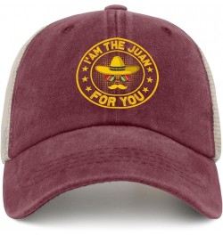 I'm The Juan for You Sun hat Fish hat AllBlack Funny Hats Gifts for Men Running Caps Wine Red02 $9.03 Sun Hats