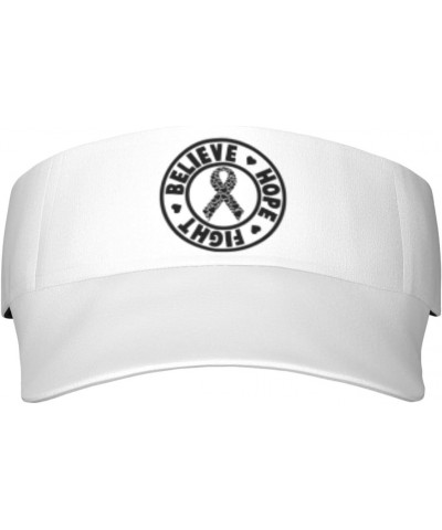 Melanoma Cancer Awarenessâ€"Believe, Hope, Fight Visor Cap Adjustable Uv Protection Sun Visor Hats Empty Top Baseball Hat for...