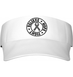 Melanoma Cancer Awarenessâ€"Believe, Hope, Fight Visor Cap Adjustable Uv Protection Sun Visor Hats Empty Top Baseball Hat for...