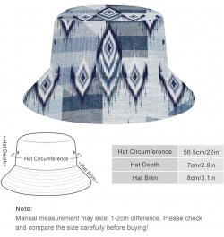 Vinatge Denim Patchwork Bucket Hat for Women Blue White Fisherman Hat for Outdoor Summer Travel Hiking Beach Caps Denim Patch...