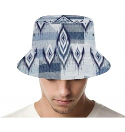 Vinatge Denim Patchwork Bucket Hat for Women Blue White Fisherman Hat for Outdoor Summer Travel Hiking Beach Caps Denim Patch...