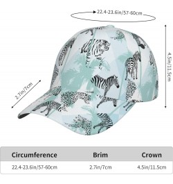 Lotus Ink Painting Baseball Cap for Women Men Fashion Casual Trucker Hats Adjustable Hip Hop Snapback Hat for Outdoor Leopard...