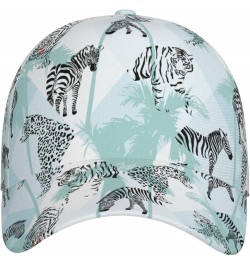 Lotus Ink Painting Baseball Cap for Women Men Fashion Casual Trucker Hats Adjustable Hip Hop Snapback Hat for Outdoor Leopard...