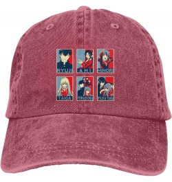 Toradoras Hat Cap Fashion Graphic Baseball Caps Adjustable Washed Denim Hat Men Women Casquette Black Red $11.22 Baseball Caps