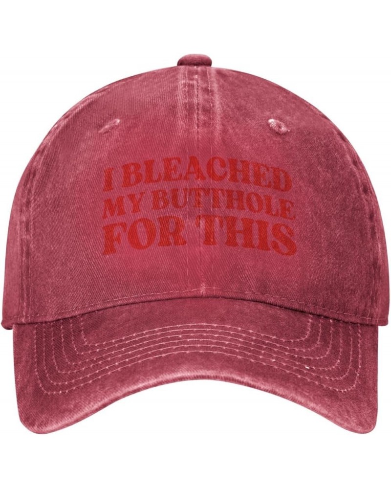 I Bleached My Butthole for This Hat Trucker Hat for Men Women Dad Baseball Cap Red $7.16 Baseball Caps