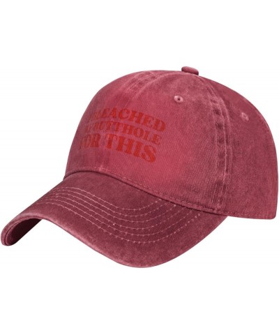 I Bleached My Butthole for This Hat Trucker Hat for Men Women Dad Baseball Cap Red $7.16 Baseball Caps