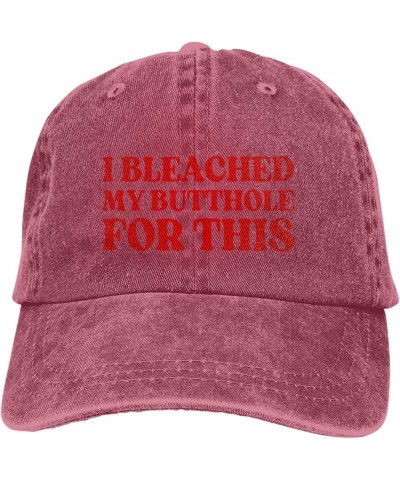 I Bleached My Butthole for This Hat Trucker Hat for Men Women Dad Baseball Cap Red $7.16 Baseball Caps