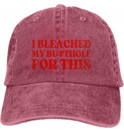 I Bleached My Butthole for This Hat Trucker Hat for Men Women Dad Baseball Cap Red $7.16 Baseball Caps