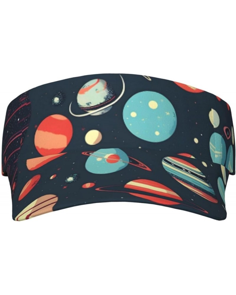 Fun cat Astronaut Adult Sunscreen Visor Cap - Stylish Sport Empty Top Baseball Capâ€" Ideal for Beach and Outdoor Activities ...