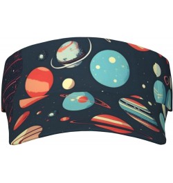 Fun cat Astronaut Adult Sunscreen Visor Cap - Stylish Sport Empty Top Baseball Capâ€" Ideal for Beach and Outdoor Activities ...