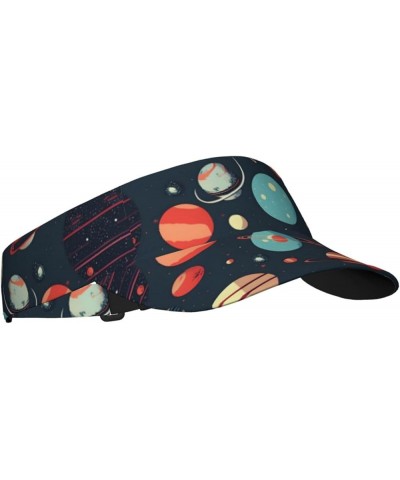 Fun cat Astronaut Adult Sunscreen Visor Cap - Stylish Sport Empty Top Baseball Capâ€" Ideal for Beach and Outdoor Activities ...