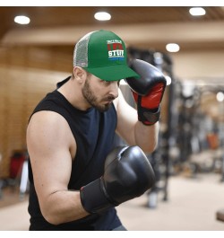 Funny Trucker Hats Black Snapback Hats for Men Hats Snapback Vintage Mesh Trucker Hats Green $11.97 Baseball Caps