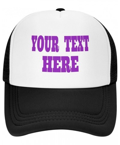 Custom Caps,Custom Photo Caps Your Custom Here,Add Your Own Text and Design,Classic Mens Womens Trucker Hats Black $7.40 Base...