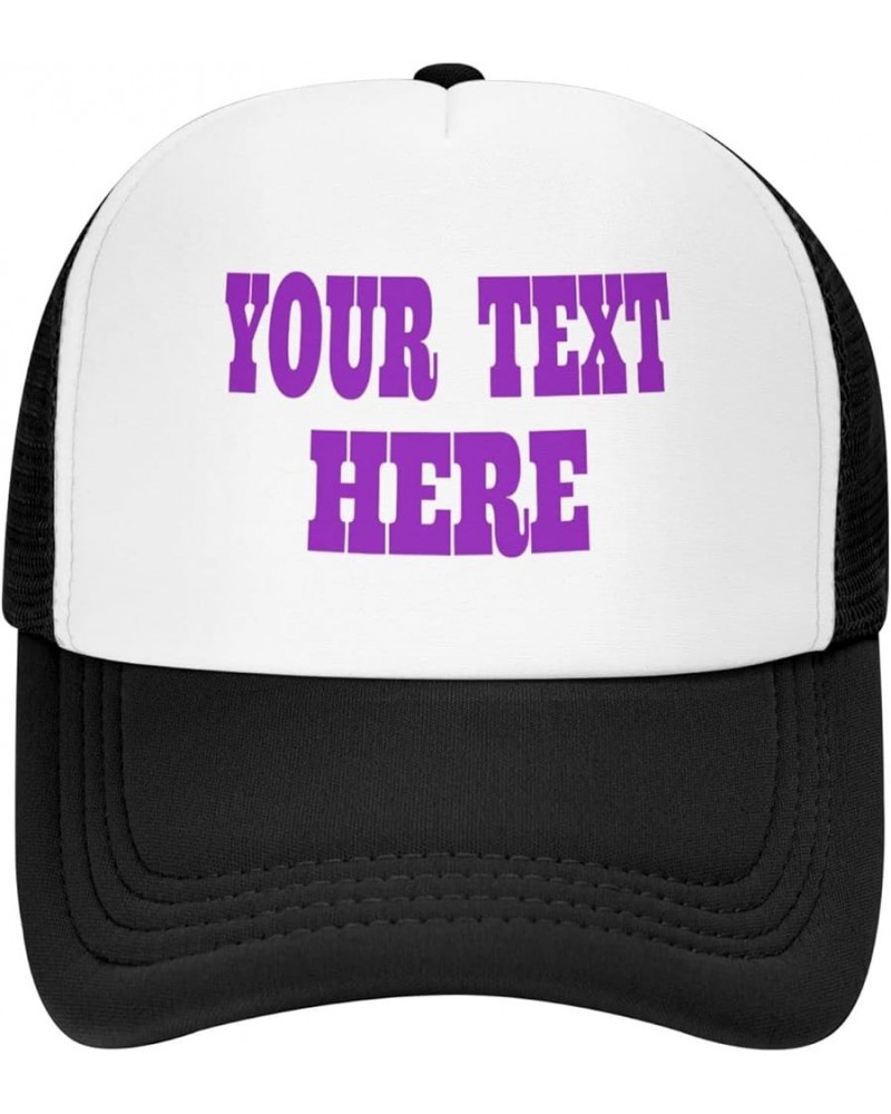 Custom Caps,Custom Photo Caps Your Custom Here,Add Your Own Text and Design,Classic Mens Womens Trucker Hats Black $7.40 Base...