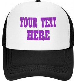 Custom Caps,Custom Photo Caps Your Custom Here,Add Your Own Text and Design,Classic Mens Womens Trucker Hats Black $7.40 Base...