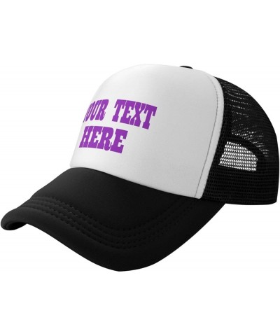 Custom Caps,Custom Photo Caps Your Custom Here,Add Your Own Text and Design,Classic Mens Womens Trucker Hats Black $7.40 Base...