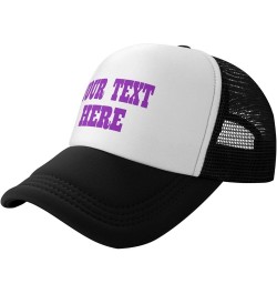 Custom Caps,Custom Photo Caps Your Custom Here,Add Your Own Text and Design,Classic Mens Womens Trucker Hats Black $7.40 Base...