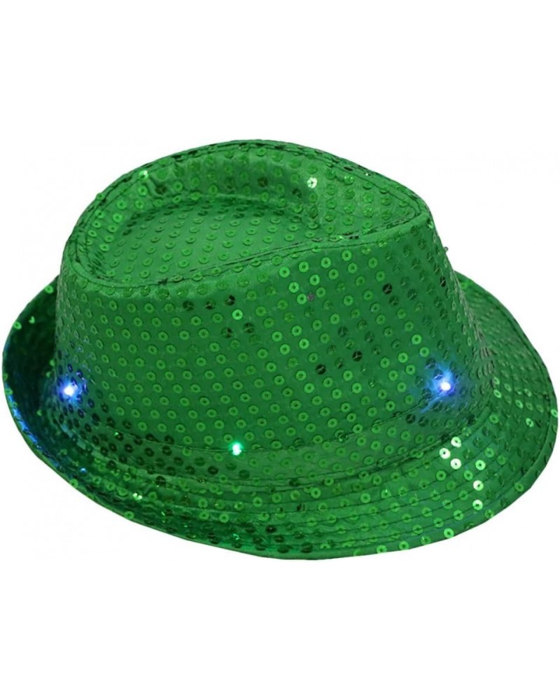 Sequin Hat for Man and Women,Western Sequin Fedora Hat Bling Dance Hats H292_green $6.99 Balaclavas