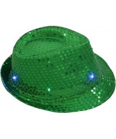 Sequin Hat for Man and Women,Western Sequin Fedora Hat Bling Dance Hats H292_green $6.99 Balaclavas