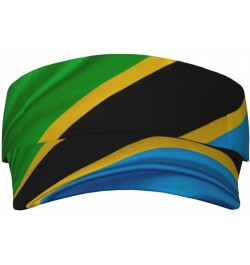 Sun Visors Tanzania Flag Sunscreen Sport Baseball Empty Top for Women Men Black $14.49 Visors