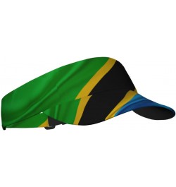 Sun Visors Tanzania Flag Sunscreen Sport Baseball Empty Top for Women Men Black $14.49 Visors