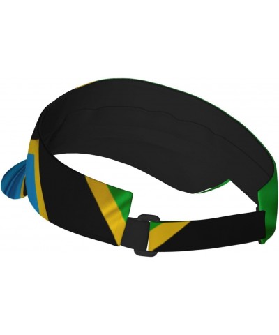 Sun Visors Tanzania Flag Sunscreen Sport Baseball Empty Top for Women Men Black $14.49 Visors