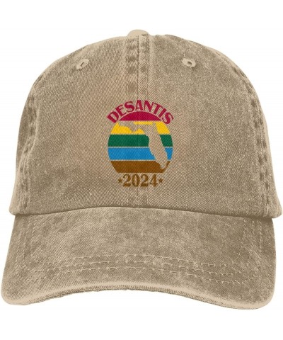 Ron Desantis 2024 Presidential Election Republican Gift Unisex Sandwich Cap Women Baseball Cap Sun Hat Dad Hat Black Natural ...