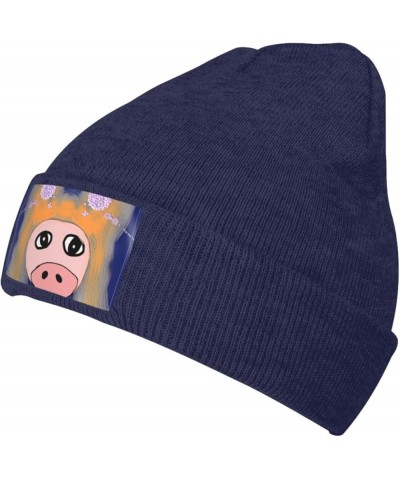 Black Knit Hat Cap The Head of The Bull Devil Picture Soft Good Elasticity Suitable for Outdoor Sports Navy Blue $13.28 Skull...