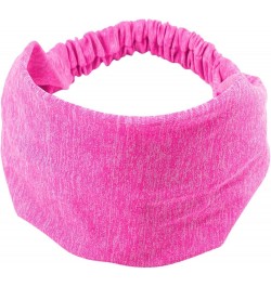 Women Knotted Turban Head Wrap Headband Wide Elastic Headband Sport Yoga Headwear Hats Turban Hat Sport Headbands Hot Pink-07...