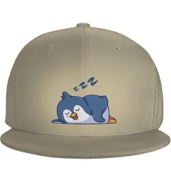 Adjustable Sleeping Penguins Snapback Hat for Men Women Baseball Cap Dad Hats Natural $14.42 Baseball Caps