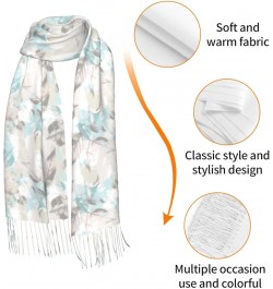 Mexican Salsa Symbols Print Cashmerette Fringed Scarf Shawl For Women Lightweight Scarf Fall Winter Thick Scarf Mint Gray Lea...