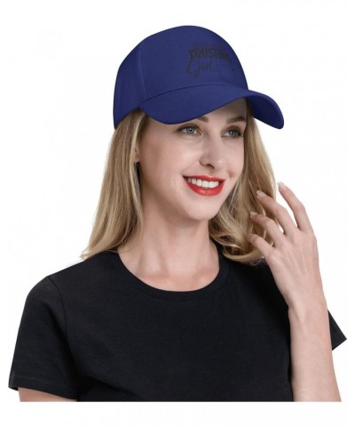 Men Women Baseball Cap I'm just Out Here Trusting God Low Profile Dad Hat Adjustable Casquette Cap Blue $10.46 Baseball Caps