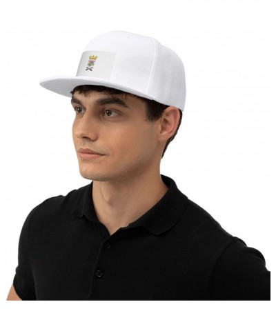 Flag of Coquimbo Snapback Hats for Men Baseball Cap Trucker Hat Flat Brim Hats White $10.72 Baseball Caps