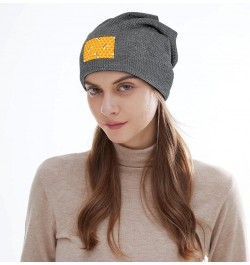 Yellow Bees Soft Beanie Hat Winter Warm Skull Hats Plush Pullover Cap for Men Women Dark Gray-style $14.03 Skullies & Beanies