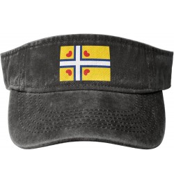 Flag of Frisia Sun Hat Sun Visor Hats for Women Men Baseball Cap Golf Hats Black $9.47 Visors