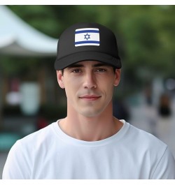 Israel Flag Mesh Trucker Hat Women Baseball Cap for Men Golf Dad Hat Adjustable Snapback Hat Cowboy Hat Black Black $10.64 Ba...