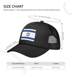 Israel Flag Mesh Trucker Hat Women Baseball Cap for Men Golf Dad Hat Adjustable Snapback Hat Cowboy Hat Black Black $10.64 Ba...