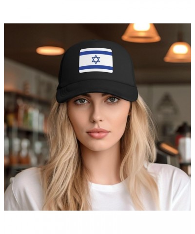 Israel Flag Mesh Trucker Hat Women Baseball Cap for Men Golf Dad Hat Adjustable Snapback Hat Cowboy Hat Black Black $10.64 Ba...