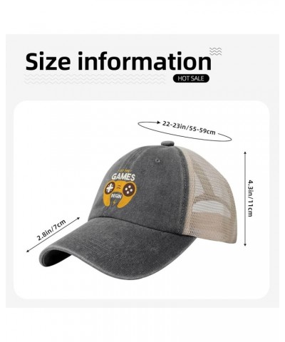 Gaming Baseball Cap Women Men Mesh Back Hats Vintage Cowboy Hat Dad Caps Deep Heather $13.72 Cowboy Hats