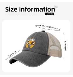 Gaming Baseball Cap Women Men Mesh Back Hats Vintage Cowboy Hat Dad Caps Deep Heather $13.72 Cowboy Hats