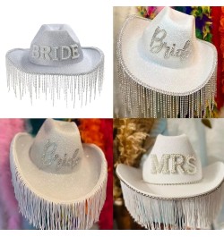 Western Cowgirl Hat For Women Girl Photo Props Shimmering Tassels For Dancing D $16.49 Cowboy Hats