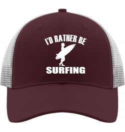 I'd Rather Be Surfing Hat Daddy Hat Apricot Black Hats for Men Gifts for Dad Golf Caps Chestnut Red $12.38 Bucket Hats