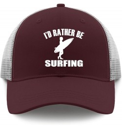 I'd Rather Be Surfing Hat Daddy Hat Apricot Black Hats for Men Gifts for Dad Golf Caps Chestnut Red $12.38 Bucket Hats