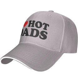 I Love Hot Dads I Heart Hot Dads Baseball Caps Men Hats for Women Dad Hat Ball Hat Trucker Hat Cowboy Hat Black Gray $10.83 B...