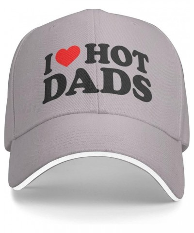 I Love Hot Dads I Heart Hot Dads Baseball Caps Men Hats for Women Dad Hat Ball Hat Trucker Hat Cowboy Hat Black Gray $10.83 B...