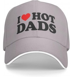 I Love Hot Dads I Heart Hot Dads Baseball Caps Men Hats for Women Dad Hat Ball Hat Trucker Hat Cowboy Hat Black Gray $10.83 B...