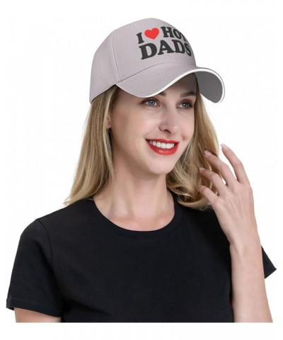 I Love Hot Dads I Heart Hot Dads Baseball Caps Men Hats for Women Dad Hat Ball Hat Trucker Hat Cowboy Hat Black Gray $10.83 B...