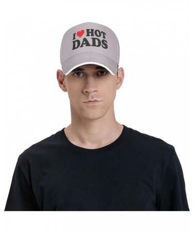 I Love Hot Dads I Heart Hot Dads Baseball Caps Men Hats for Women Dad Hat Ball Hat Trucker Hat Cowboy Hat Black Gray $10.83 B...